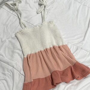 Altar’d State Size Small color block, waffle, tie tank